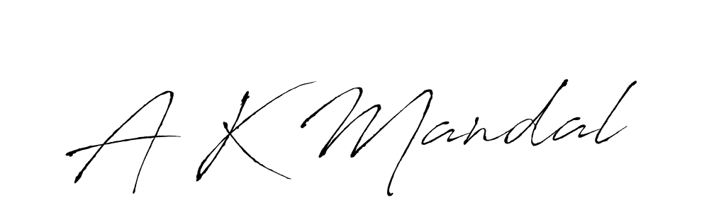 Design your own signature with our free online signature maker. With this signature software, you can create a handwritten (Antro_Vectra) signature for name A K Mandal. A K Mandal signature style 6 images and pictures png