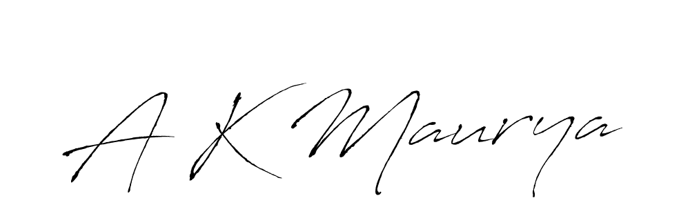 Make a beautiful signature design for name A K Maurya. With this signature (Antro_Vectra) style, you can create a handwritten signature for free. A K Maurya signature style 6 images and pictures png