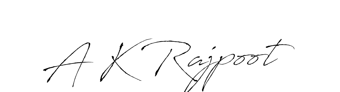 Make a beautiful signature design for name A K Rajpoot. With this signature (Antro_Vectra) style, you can create a handwritten signature for free. A K Rajpoot signature style 6 images and pictures png