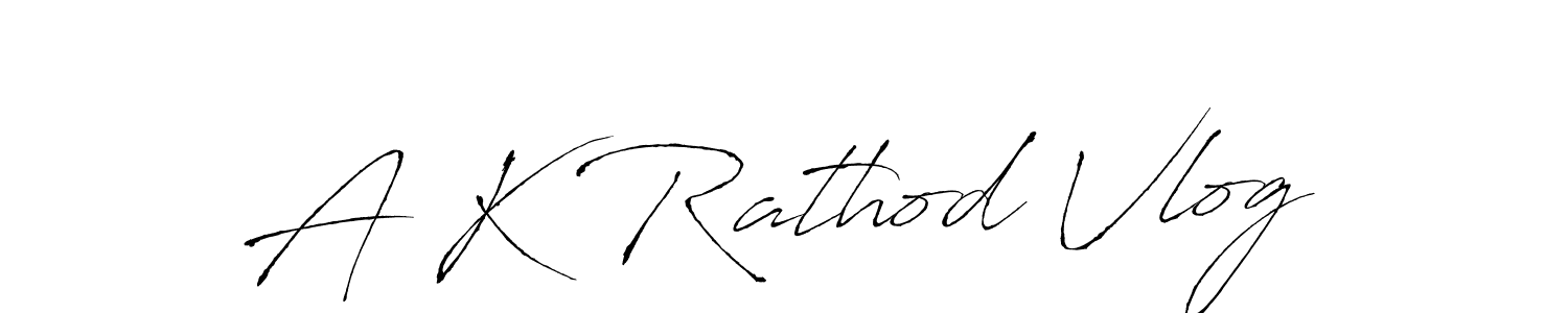 Design your own signature with our free online signature maker. With this signature software, you can create a handwritten (Antro_Vectra) signature for name A K Rathod Vlog. A K Rathod Vlog signature style 6 images and pictures png