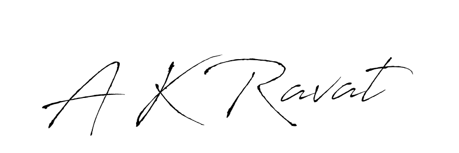 How to make A K Ravat signature? Antro_Vectra is a professional autograph style. Create handwritten signature for A K Ravat name. A K Ravat signature style 6 images and pictures png