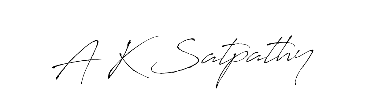 Use a signature maker to create a handwritten signature online. With this signature software, you can design (Antro_Vectra) your own signature for name A K Satpathy. A K Satpathy signature style 6 images and pictures png