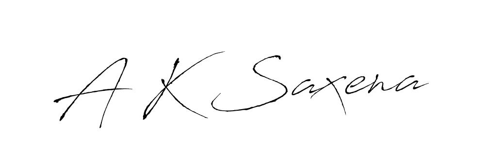 How to make A K Saxena name signature. Use Antro_Vectra style for creating short signs online. This is the latest handwritten sign. A K Saxena signature style 6 images and pictures png