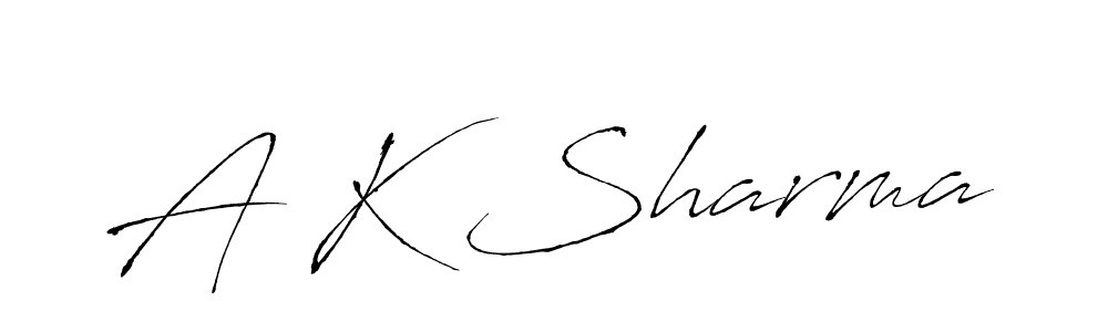 The best way (Antro_Vectra) to make a short signature is to pick only two or three words in your name. The name A K Sharma include a total of six letters. For converting this name. A K Sharma signature style 6 images and pictures png