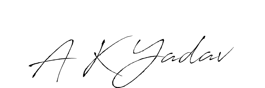 Antro_Vectra is a professional signature style that is perfect for those who want to add a touch of class to their signature. It is also a great choice for those who want to make their signature more unique. Get A K Yadav name to fancy signature for free. A K Yadav signature style 6 images and pictures png