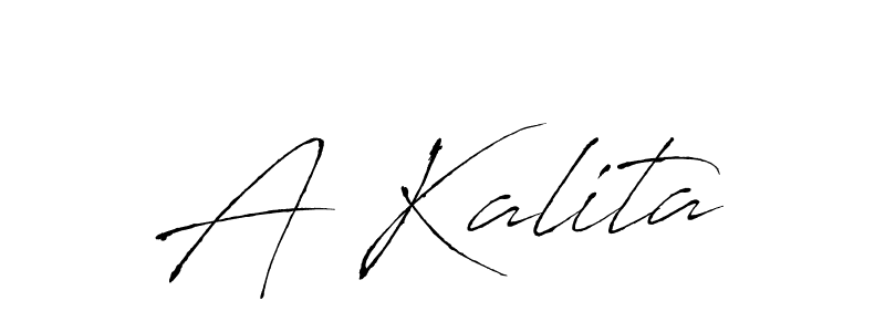 Make a beautiful signature design for name A Kalita. With this signature (Antro_Vectra) style, you can create a handwritten signature for free. A Kalita signature style 6 images and pictures png