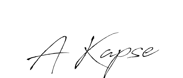 A Kapse stylish signature style. Best Handwritten Sign (Antro_Vectra) for my name. Handwritten Signature Collection Ideas for my name A Kapse. A Kapse signature style 6 images and pictures png