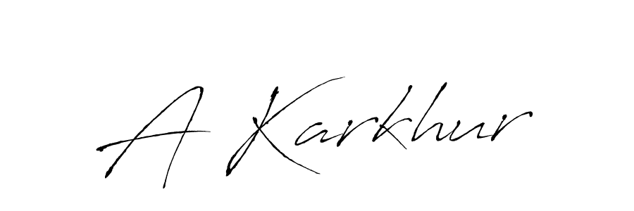 A Karkhur stylish signature style. Best Handwritten Sign (Antro_Vectra) for my name. Handwritten Signature Collection Ideas for my name A Karkhur. A Karkhur signature style 6 images and pictures png
