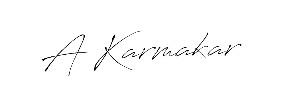Design your own signature with our free online signature maker. With this signature software, you can create a handwritten (Antro_Vectra) signature for name A Karmakar. A Karmakar signature style 6 images and pictures png