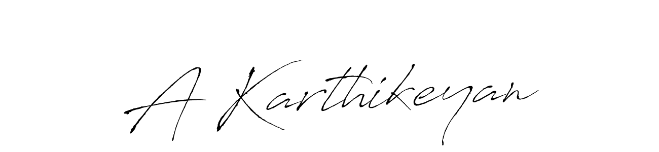 How to make A Karthikeyan signature? Antro_Vectra is a professional autograph style. Create handwritten signature for A Karthikeyan name. A Karthikeyan signature style 6 images and pictures png