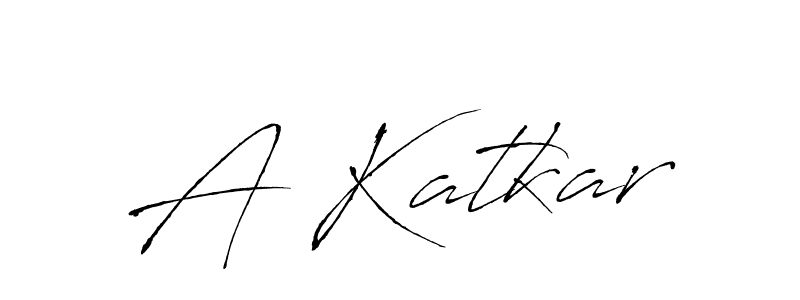 How to make A Katkar name signature. Use Antro_Vectra style for creating short signs online. This is the latest handwritten sign. A Katkar signature style 6 images and pictures png