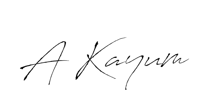 Make a beautiful signature design for name A Kayum. With this signature (Antro_Vectra) style, you can create a handwritten signature for free. A Kayum signature style 6 images and pictures png