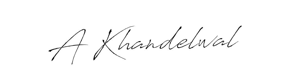 Create a beautiful signature design for name A Khandelwal. With this signature (Antro_Vectra) fonts, you can make a handwritten signature for free. A Khandelwal signature style 6 images and pictures png
