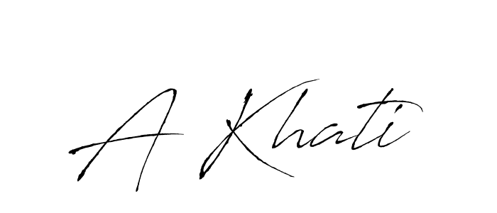 Also we have A Khati name is the best signature style. Create professional handwritten signature collection using Antro_Vectra autograph style. A Khati signature style 6 images and pictures png