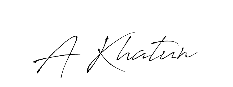 You should practise on your own different ways (Antro_Vectra) to write your name (A Khatun) in signature. don't let someone else do it for you. A Khatun signature style 6 images and pictures png