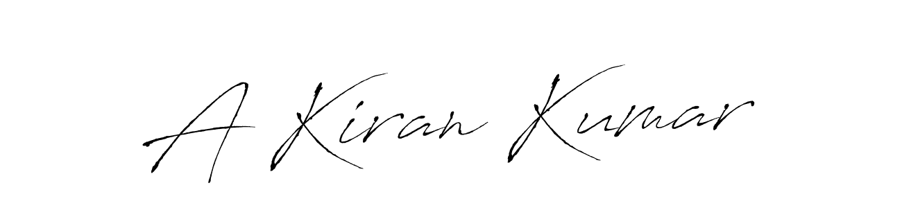 Design your own signature with our free online signature maker. With this signature software, you can create a handwritten (Antro_Vectra) signature for name A Kiran Kumar. A Kiran Kumar signature style 6 images and pictures png