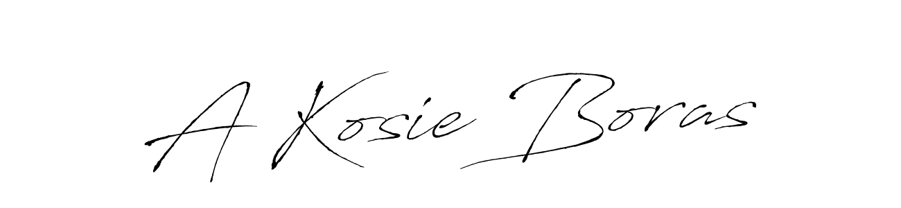 You should practise on your own different ways (Antro_Vectra) to write your name (A Kosie Boras) in signature. don't let someone else do it for you. A Kosie Boras signature style 6 images and pictures png