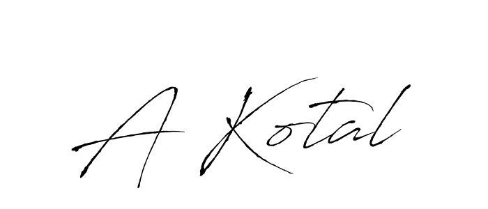 You should practise on your own different ways (Antro_Vectra) to write your name (A Kotal) in signature. don't let someone else do it for you. A Kotal signature style 6 images and pictures png