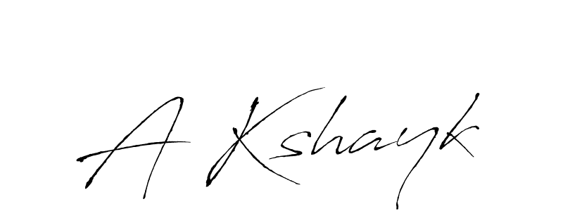 Antro_Vectra is a professional signature style that is perfect for those who want to add a touch of class to their signature. It is also a great choice for those who want to make their signature more unique. Get A Kshayk name to fancy signature for free. A Kshayk signature style 6 images and pictures png