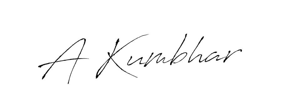 How to make A Kumbhar signature? Antro_Vectra is a professional autograph style. Create handwritten signature for A Kumbhar name. A Kumbhar signature style 6 images and pictures png