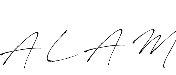 This is the best signature style for the A L A M name. Also you like these signature font (Antro_Vectra). Mix name signature. A L A M signature style 6 images and pictures png