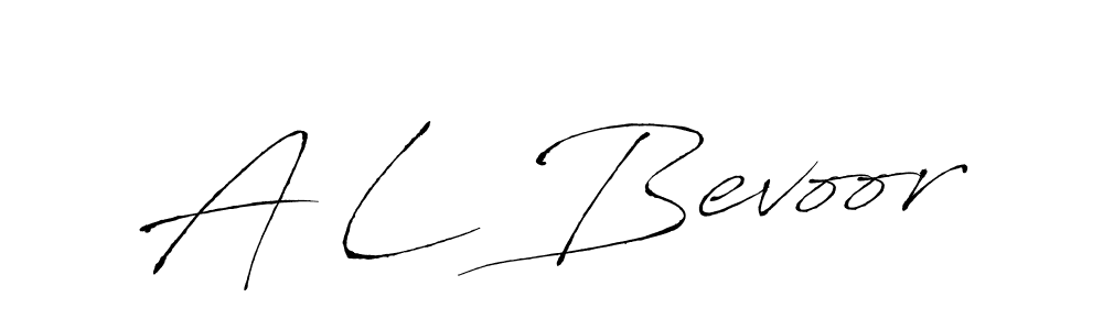 A L Bevoor stylish signature style. Best Handwritten Sign (Antro_Vectra) for my name. Handwritten Signature Collection Ideas for my name A L Bevoor. A L Bevoor signature style 6 images and pictures png