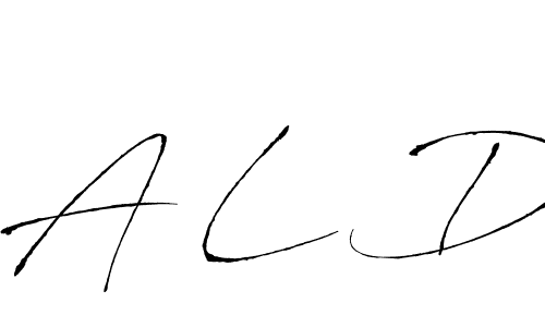 Use a signature maker to create a handwritten signature online. With this signature software, you can design (Antro_Vectra) your own signature for name A L D. A L D signature style 6 images and pictures png