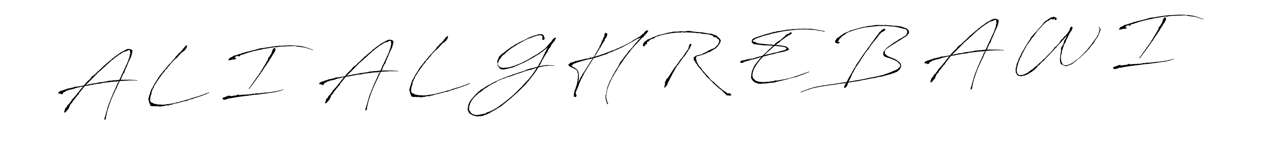 Antro_Vectra is a professional signature style that is perfect for those who want to add a touch of class to their signature. It is also a great choice for those who want to make their signature more unique. Get A L I  A L G H R E B A W I name to fancy signature for free. A L I  A L G H R E B A W I signature style 6 images and pictures png