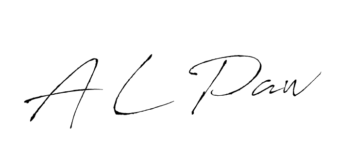 Use a signature maker to create a handwritten signature online. With this signature software, you can design (Antro_Vectra) your own signature for name A L Paw. A L Paw signature style 6 images and pictures png