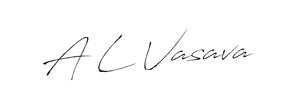 The best way (Antro_Vectra) to make a short signature is to pick only two or three words in your name. The name A L Vasava include a total of six letters. For converting this name. A L Vasava signature style 6 images and pictures png