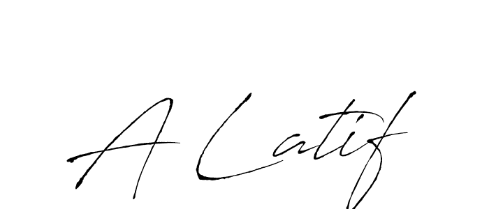 Design your own signature with our free online signature maker. With this signature software, you can create a handwritten (Antro_Vectra) signature for name A Latif. A Latif signature style 6 images and pictures png