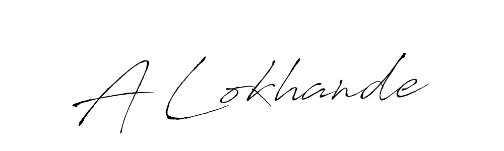 Also we have A Lokhande name is the best signature style. Create professional handwritten signature collection using Antro_Vectra autograph style. A Lokhande signature style 6 images and pictures png