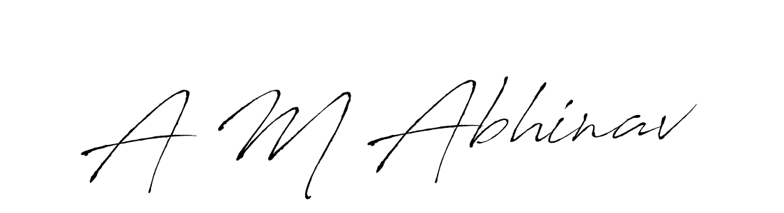 A M Abhinav stylish signature style. Best Handwritten Sign (Antro_Vectra) for my name. Handwritten Signature Collection Ideas for my name A M Abhinav. A M Abhinav signature style 6 images and pictures png