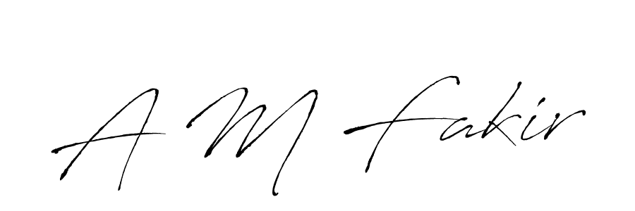 A M Fakir stylish signature style. Best Handwritten Sign (Antro_Vectra) for my name. Handwritten Signature Collection Ideas for my name A M Fakir. A M Fakir signature style 6 images and pictures png
