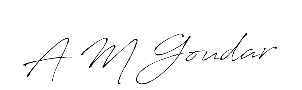 Create a beautiful signature design for name A M Goudar. With this signature (Antro_Vectra) fonts, you can make a handwritten signature for free. A M Goudar signature style 6 images and pictures png