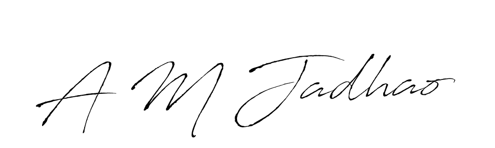 How to make A M Jadhao signature? Antro_Vectra is a professional autograph style. Create handwritten signature for A M Jadhao name. A M Jadhao signature style 6 images and pictures png