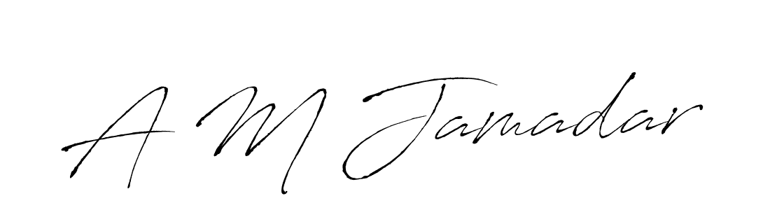 Use a signature maker to create a handwritten signature online. With this signature software, you can design (Antro_Vectra) your own signature for name A M Jamadar. A M Jamadar signature style 6 images and pictures png