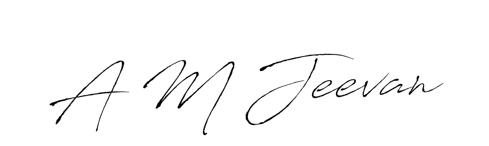 Antro_Vectra is a professional signature style that is perfect for those who want to add a touch of class to their signature. It is also a great choice for those who want to make their signature more unique. Get A M Jeevan name to fancy signature for free. A M Jeevan signature style 6 images and pictures png