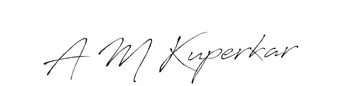 The best way (Antro_Vectra) to make a short signature is to pick only two or three words in your name. The name A M Kuperkar include a total of six letters. For converting this name. A M Kuperkar signature style 6 images and pictures png