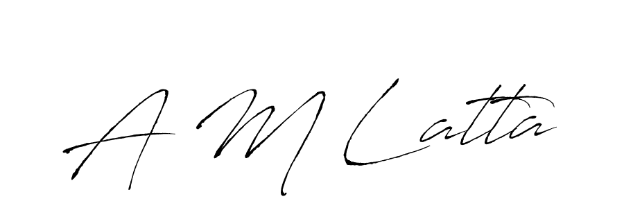 A M Latta stylish signature style. Best Handwritten Sign (Antro_Vectra) for my name. Handwritten Signature Collection Ideas for my name A M Latta. A M Latta signature style 6 images and pictures png