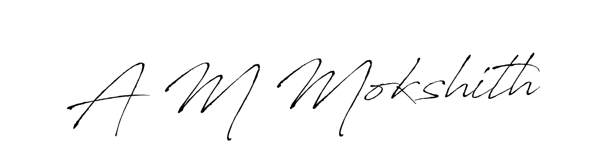 You can use this online signature creator to create a handwritten signature for the name A M Mokshith. This is the best online autograph maker. A M Mokshith signature style 6 images and pictures png