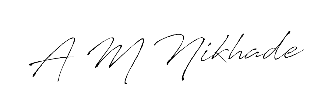 How to Draw A M Nikhade signature style? Antro_Vectra is a latest design signature styles for name A M Nikhade. A M Nikhade signature style 6 images and pictures png