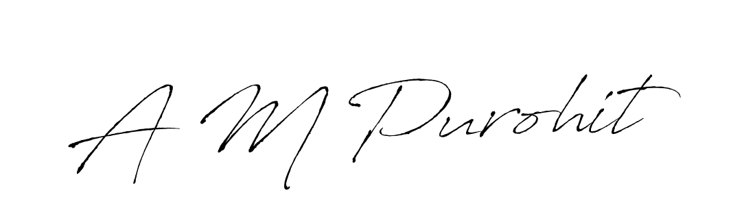 Design your own signature with our free online signature maker. With this signature software, you can create a handwritten (Antro_Vectra) signature for name A M Purohit. A M Purohit signature style 6 images and pictures png