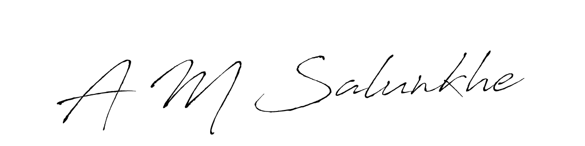 How to make A M Salunkhe signature? Antro_Vectra is a professional autograph style. Create handwritten signature for A M Salunkhe name. A M Salunkhe signature style 6 images and pictures png