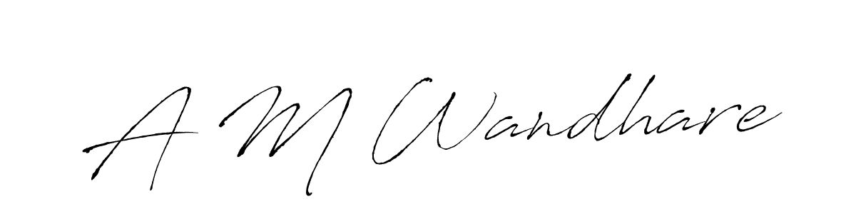 How to Draw A M Wandhare signature style? Antro_Vectra is a latest design signature styles for name A M Wandhare. A M Wandhare signature style 6 images and pictures png