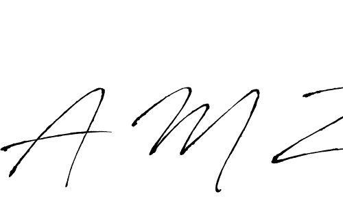 Create a beautiful signature design for name A M Z. With this signature (Antro_Vectra) fonts, you can make a handwritten signature for free. A M Z signature style 6 images and pictures png