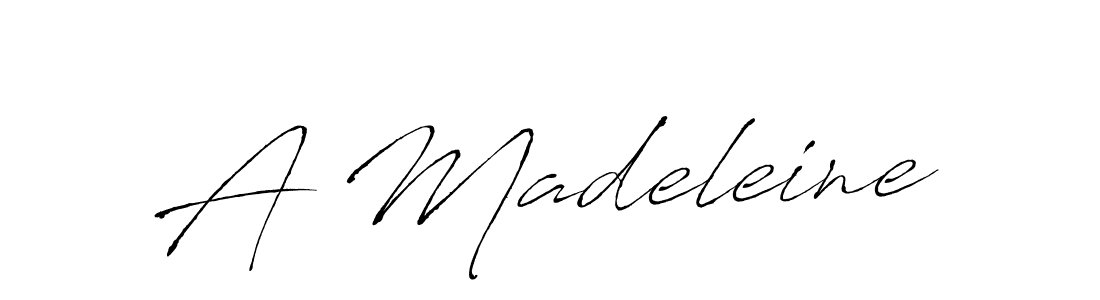 A Madeleine stylish signature style. Best Handwritten Sign (Antro_Vectra) for my name. Handwritten Signature Collection Ideas for my name A Madeleine. A Madeleine signature style 6 images and pictures png