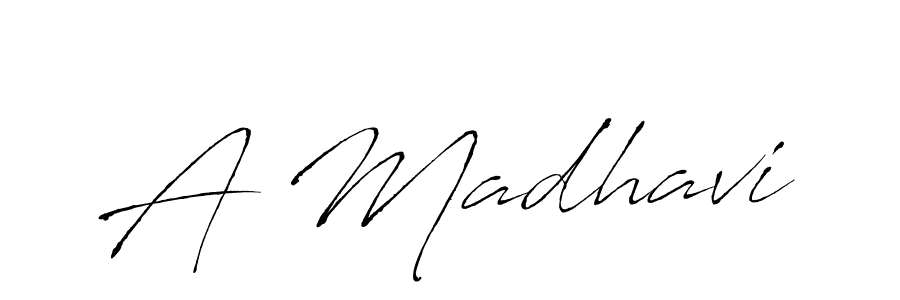 How to make A Madhavi signature? Antro_Vectra is a professional autograph style. Create handwritten signature for A Madhavi name. A Madhavi signature style 6 images and pictures png