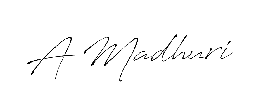 Make a beautiful signature design for name A Madhuri. With this signature (Antro_Vectra) style, you can create a handwritten signature for free. A Madhuri signature style 6 images and pictures png