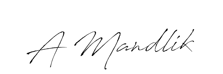 Create a beautiful signature design for name A Mandlik. With this signature (Antro_Vectra) fonts, you can make a handwritten signature for free. A Mandlik signature style 6 images and pictures png